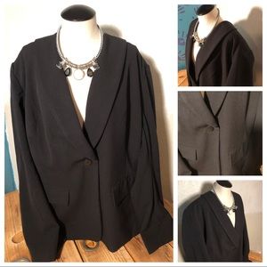 Lane Bryant black dress Jacket lining and buttons.